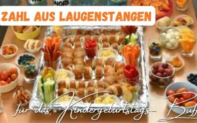 Laugenzahl für den Kindergeburtstag: Der schnelle Snack fürs Buffet aus Laugenstangen